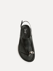 Schwarz - Linzi Latch Toe Ring Flat Sandals - Bild 5 von 6