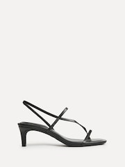 Linzi Black Mode Strappy Kitten Heel Sandals - Image 2 of 5