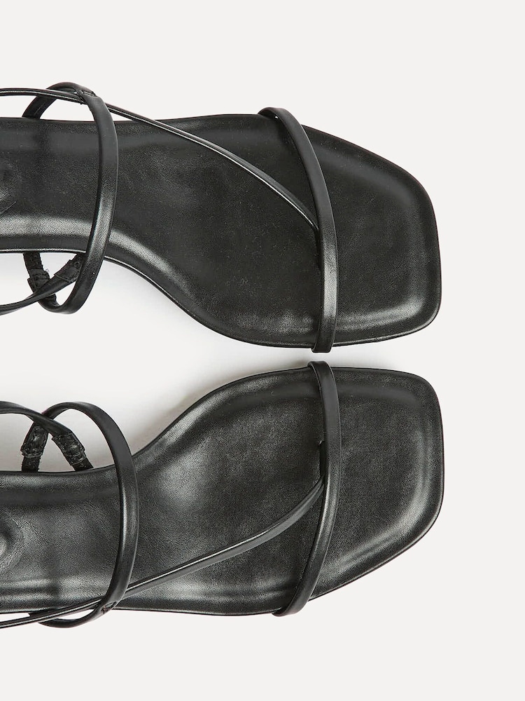 Schwarz - Linzi Mode Strappy Kitten Heel Sandals - Bild 5 von 5 Schwarz - Linzi Mode Strappy Kitten Heel Sandals - Bild 5 von 5