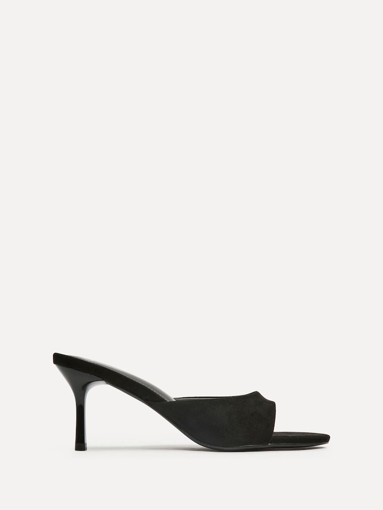 黑色 - Linzi Erin Mule Heeled Sandals - 圖片 2/5