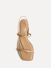 Linzi Brown Mode Strappy Kitten Heel Sandals - Image 4 of 5