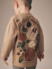 Cream Harvest Market Graphic Printed Top and Legging Set (3mths-7yrs) - Image 3 of 10