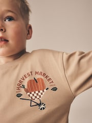 Cream Harvest Market Graphic Printed Top and Legging Set (3mths-7yrs) - Image 4 of 10
