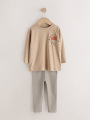 Cream Harvest Market Graphic Printed Top and Legging Set (3mths-7yrs) - Image 5 of 10