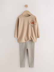 Cream Harvest Market Graphic Printed Top and Legging Set (3mths-7yrs) - Image 6 of 10