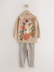 Cream Harvest Market Graphic Printed Top and Legging Set (3mths-7yrs) - Image 7 of 10