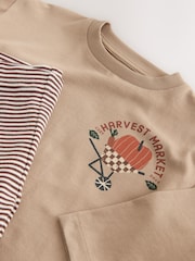 Cream Harvest Market Graphic Printed Top and Legging Set (3mths-7yrs) - Image 9 of 10
