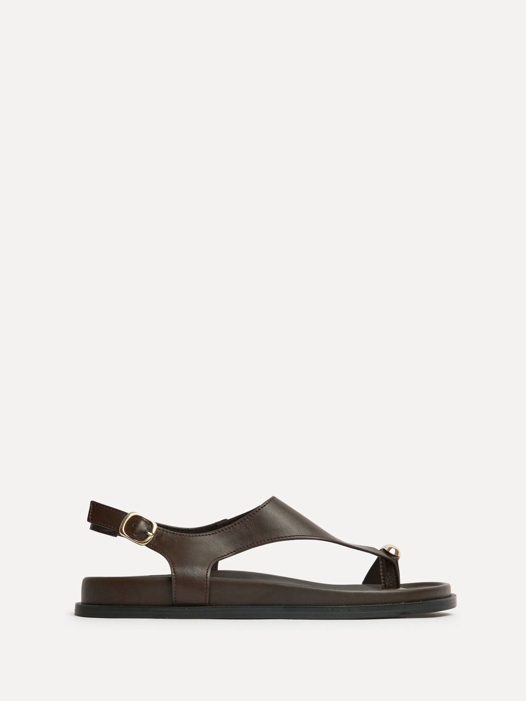 Buy Linzi Brown Latch Toe Ring Flat Sandals from Next USA