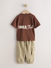 Brown/Cream T-Shirt & Joggers Set 4 Peice (3mths-7yrs) - Image 10 of 13