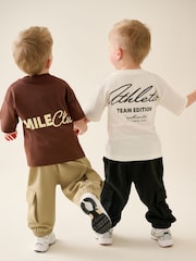 Brown/Cream T-Shirt & Joggers Set 4 Peice (3mths-7yrs) - Image 3 of 13