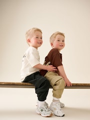 Brown/Cream T-Shirt & Joggers Set 4 Peice (3mths-7yrs) - Image 5 of 13