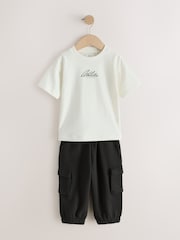 Brown/Cream T-Shirt & Joggers Set 4 Peice (3mths-7yrs) - Image 8 of 13