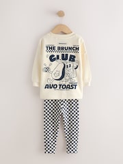 Λέσχη Brunch Navy/Λευκό - Σετ Κοντομάνικο μπλουζάκι και Φόρμες 4 Τεμάχιο (3μήνες-7έτη) - Εικόνα 9 από 11