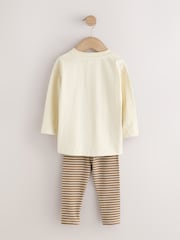 Brown/Cream Woodland Graphic Printed Top and Leggings Set 2 Pack (3mths-7yrs) - Image 11 of 13