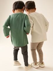 Brown/Cream Woodland Graphic Printed Top and Leggings Set 2 Pack (3mths-7yrs) - Image 12 of 13