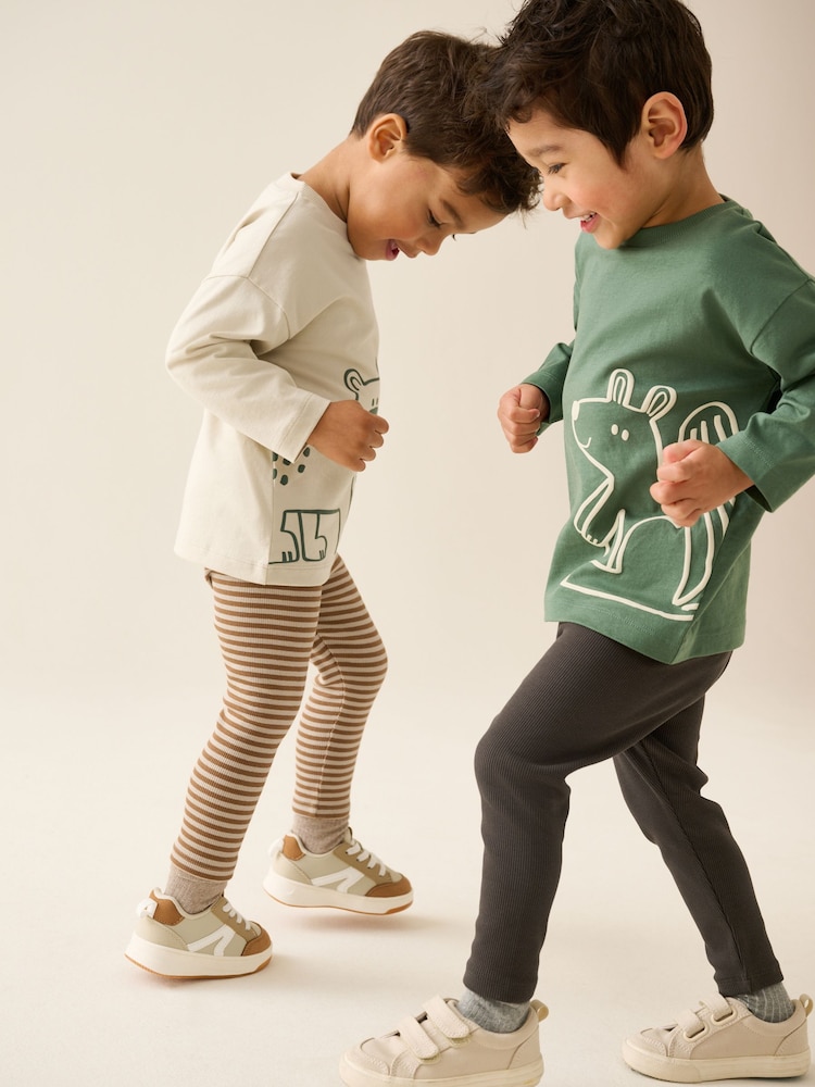 Brown/Cream Woodland Graphic Printed Top and Leggings Set 2 Pack (3mths-7yrs) - Image 13 of 13 Brown/Cream Woodland Graphic Printed Top and Leggings Set 2 Pack (3mths-7yrs) - Image 13 of 13