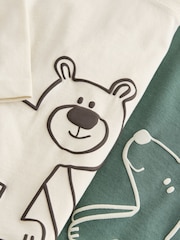 Brown/Cream Woodland Graphic Printed Top and Leggings Set 2 Pack (3mths-7yrs) - Image 7 of 13