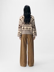 OBJECT Cream Fair Isle Long Sleeve Jumper - Image 3 of 4