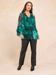 Evans Blue Orchid Frill Top - Image 3 of 5