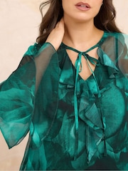 Evans Blue Orchid Frill Top - Image 4 of 5