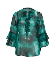 Evans Blue Orchid Frill Top - Image 5 of 5