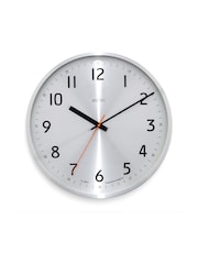 Acctim Clocks Chrome Klar 40cm Brushed Metal Wall Clock - Image 2 of 4