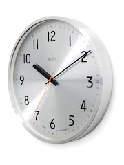 Acctim Clocks Chrome Klar 40cm Brushed Metal Wall Clock - Image 3 of 4