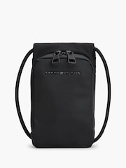 Tommy Hilfiger Black Textile Flap Logo Travel Pouch - Image 1 of 6
