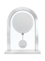 Acctim Clocks Silver Coloured Bathgate Glass Metal Table Clock - Image 5 of 5