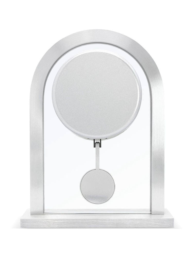 Acctim Clocks Silver Coloured Bathgate Glass Metal Table Clock - Image 5 of 5