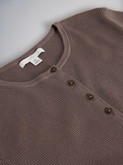 The Set 3 Pack Ribbed Crew Neck Long Sleeve Cardigan Navy Blue/Burgandy Red/Stone Brown - Image 7 of 7