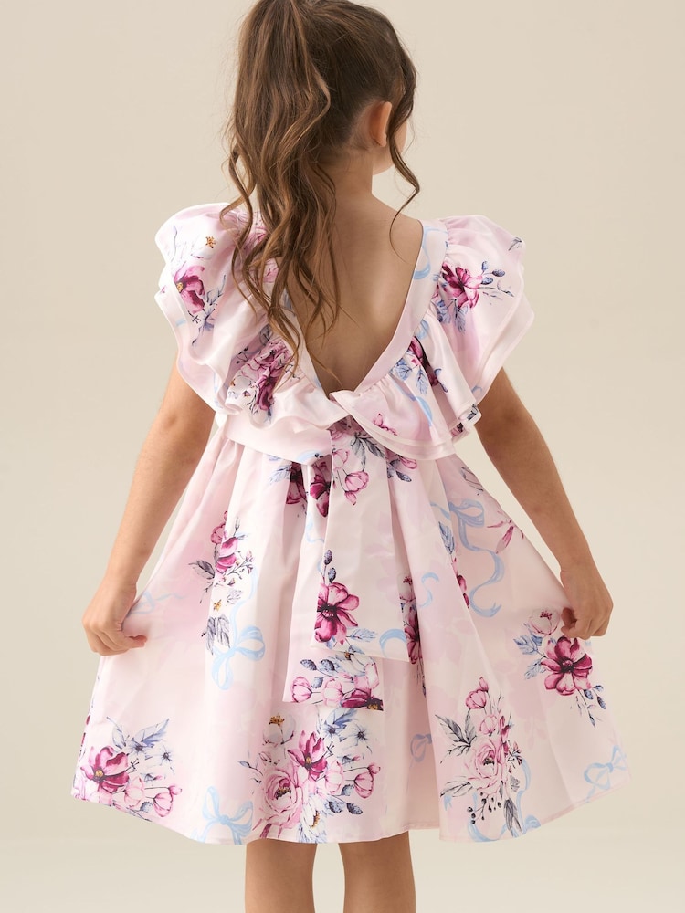 Angel & Rocket White Emillie Print Fill Sleeve Dress - Image 2 of 8