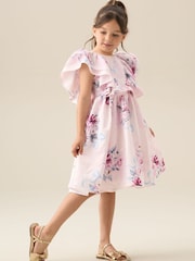 Angel & Rocket White Emillie Print Fill Sleeve Dress - Image 3 of 8