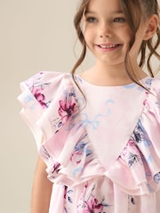 Angel & Rocket White Emillie Print Fill Sleeve Dress - Image 4 of 8