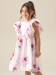 Angel & Rocket White Emillie Print Fill Sleeve Dress - Image 5 of 8