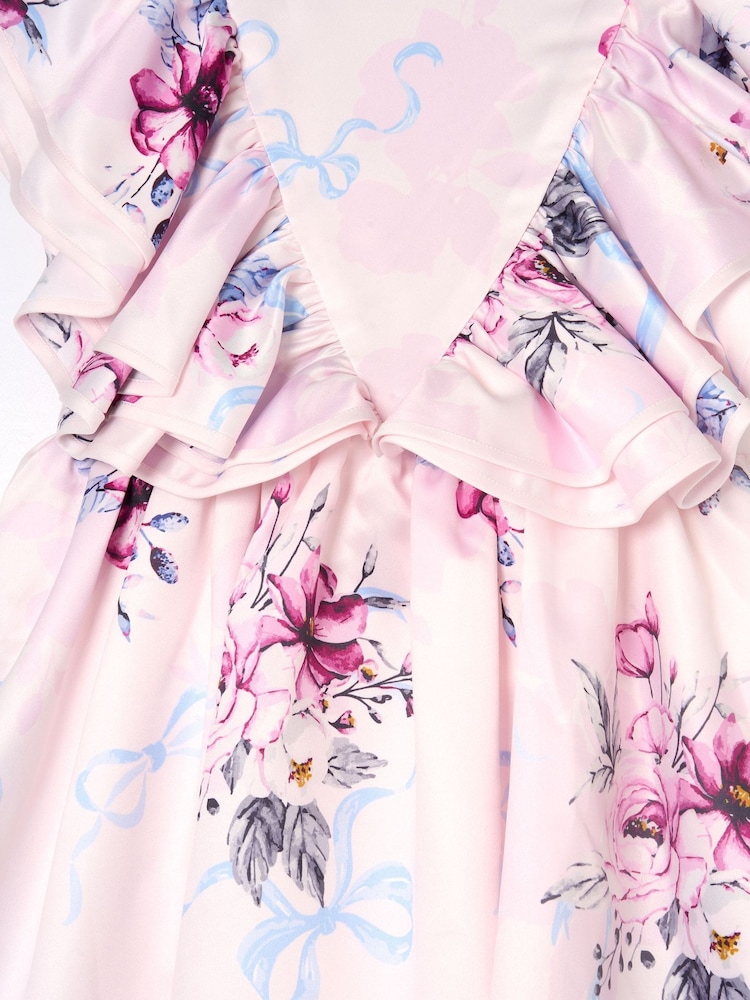 Angel & Rocket White Emillie Print Fill Sleeve Dress - Image 8 of 8