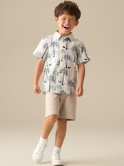 Angel & Rocket Blue Jamie Palm Stripe SS Shirt - Image 2 of 8