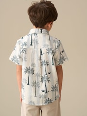 Angel & Rocket Blue Jamie Palm Stripe SS Shirt - Image 3 of 8