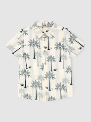 Angel & Rocket Blue Jamie Palm Stripe SS Shirt - Image 6 of 8