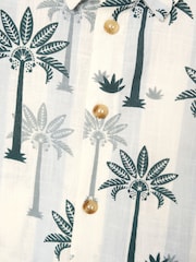 Angel & Rocket Blue Jamie Palm Stripe SS Shirt - Image 8 of 8