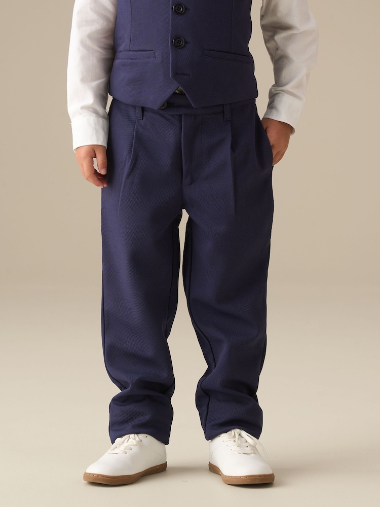 Angel & Rocket Blue Maddox Pleat Front Smart Trousers - Image 1 of 4