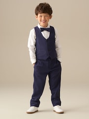 Angel & Rocket Blue Maddox Pleat Front Smart Trousers - Image 2 of 4