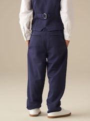 Angel & Rocket Blue Maddox Pleat Front Smart Trousers - Image 4 of 4