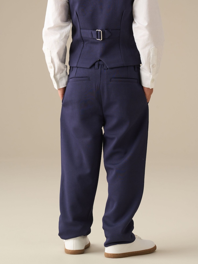Angel & Rocket Blue Maddox Pleat Front Smart Trousers - Image 4 of 4