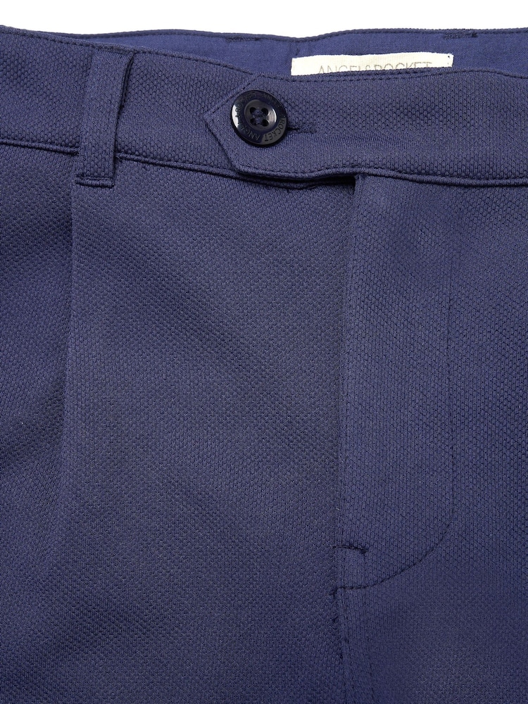 Angel & Rocket Blue Maddox Pleat Front Smart Shorts - Image 11 of 11