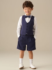 Angel & Rocket Blue Maddox Pleat Front Smart Shorts - Image 2 of 7