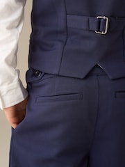 Angel & Rocket Blue Maddox Pleat Front Smart Shorts - Image 4 of 7