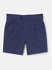 Angel & Rocket Blue Maddox Pleat Front Smart Shorts - Image 5 of 7