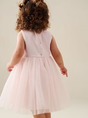 Angel & Rocket Pink Juno Blush Flower Waist Dress - Image 3 of 6