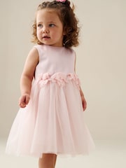 Angel & Rocket Pink Juno Blush Flower Waist Dress - Image 4 of 6